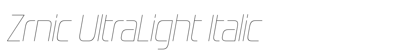 Zrnic UltraLight Italic
